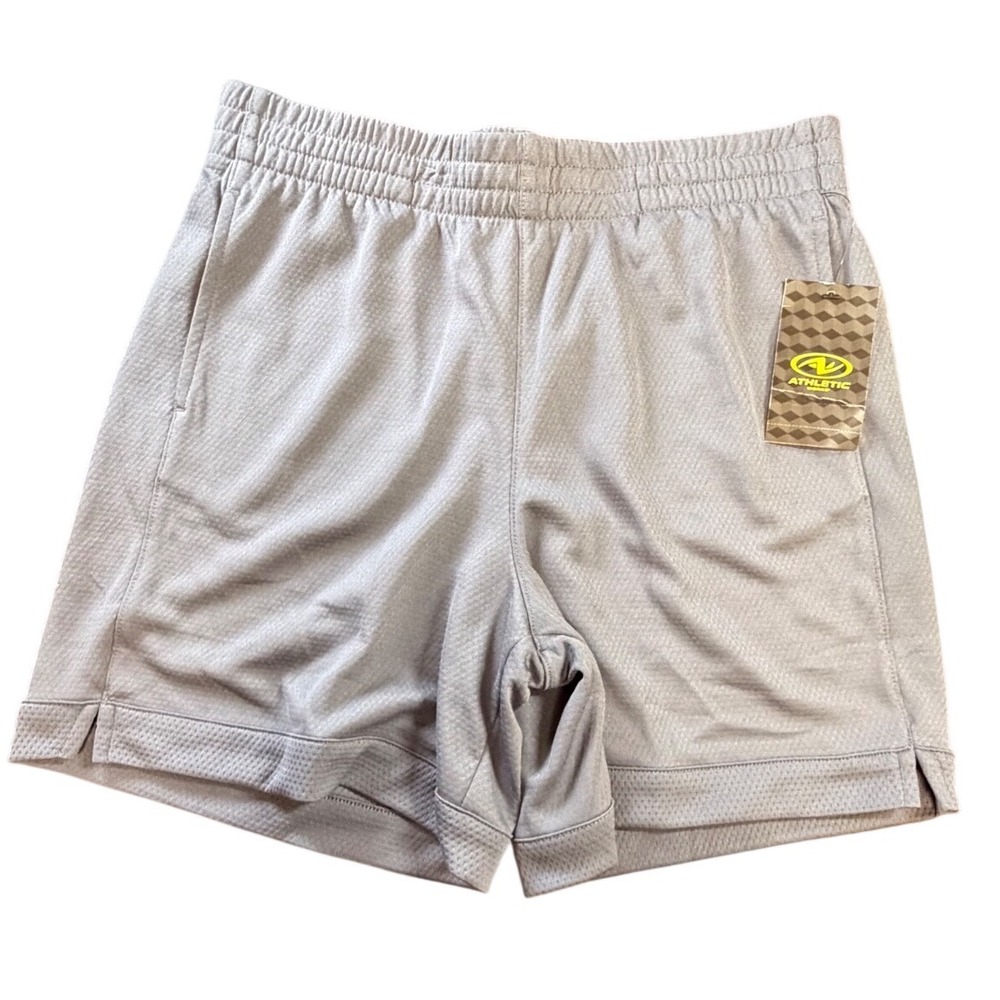 Athletic Works Boys Active Shorts Grey Mesh Size XL 14-16 NWT GA10102286 K2